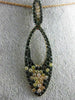 LARGE 3.57CT MULTI COLOR DIAMOND 18K ROSE & BLACK GOLD 3D MARQUISE SHAPE PENDANT