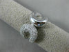 ESTATE WIDE .58CT DIAMOND 14KT WHITE & ROSE GOLD 3D PAVE LOVE KNOT FUN RING