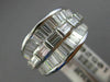 ESTATE WIDE 2.81CT BAGUETTE DIAMOND 18KT WHITE GOLD 3D WEDDING ANNIVERSARY RING