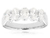 ESTATE 1.55CT DIAMOND 14K WHITE GOLD OVAL 5 STONE SEMI ETERNITY ANNIVERSARY RING