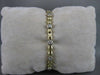 ESTATE .85CTW DIAMOND 14K WHITE YELLOW GOLD BAMBOO LINK BRACELET 4MM WIDE #10186