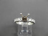 ESTATE 1.30CT DIAMOND 18KT WHITE GOLD ETERNITY SEMI MOUNT ENGAGEMENT RING #21352