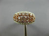 ESTATE LARGE 1.64CT WHITE & PINK DIAMOND 18KT WHITE & ROSE GOLD ANNIVERSARY RING