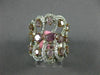 EXTRA LARGE 3.15CT WHITE & PINK DIAMOND 18K WHITE & ROSE GOLD ANNIVERSARY RING