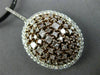LARGE 1.89CT WHITE & PINK DIAMOND 18KT WHITE & ROSE GOLD DOME OVAL LOVE PENDANT