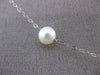 ESTATE AAA PEARL 14KT WHITE GOLD PEARL BY THE YARD DIAMOND CUT NECKLACE #24949