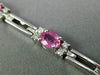 ESTATE 5.66CT DIAMOND & EXTRA FACET PINK SAPPHIRE 14K WHITE GOLD TENNIS BRACELET