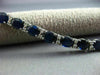 ESTATE 12.83CT DIAMOND & AAA EXTRA FACET SAPPHIRE 18K WHITE GOLD TENNIS BRACELET
