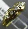 ESTATE .20CT DIAMOND 14KT YELLOW GOLD 3D 5 STONE WEDDING ANNIVERSARY RING #22008