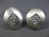 ESTATE LARGE .90CT DIAMOND 14KT WHITE GOLD 3D CLASSIC OVAL SHAPE CUFFLINKS #987