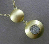 ESTATE LARGE .20CT DIAMOND 14KT TWO TONE GOLD 3D CLUSTER MATTE ITALIAN NECKLACE