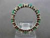 ESTATE 1.71CT DIAMOND & AAA COLOMBIAN EMERALD 14K WHITE GOLD ETERNITY RING 22293