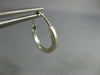 ANTIQUE SMALL 14KT WHITE GOLD 3D HANDCRAFTED FILIGREE HOOP EARRINGS #25586