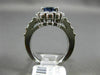 LARGE 3.15CT DIAMOND & AAA OVAL SAPPHIRE 14KT WHITE GOLD 3D HALO ENGAGEMENT RING