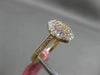 ESTATE WIDE .60CT DIAMOND 18KT WHITE & ROSE GOLD 3D HEXAGON CLUSTER CLASSIC RING