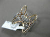 ESTATE WIDE .64CT DIAMOND 18KT ROSE GOLD 3D OPEN LOVE KNOT INFINITY LOVE RING FG