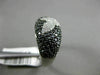 ESTATE 1.64CT WHITE & BLACK DIAMOND 14KT WHITE GOLD 3D PAVE BUTTERFLY LOVE RING