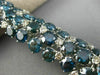 ESTATE MASSIVE 56.94CT WHITE & BLUE DIAMOND 18K WHITE GOLD 3D MULTI ROW BRACELET