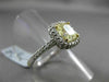 ESTATE 2.07CT GIA FANCY YELLOW DIAMOND 18K WHITE GOLD FILIGREE ENGAGEMENT RING