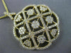 EFFY LARGE 3.0CT DIAMOND 14KT YELLOW GOLD OPEN FILIGREE FLOWER FLOATING PENDANT