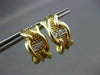 ESTATE .10CT DIAMOND ETCHED 14K Y&W GOLD UMBRELLA HANGING EARRINGS UNIQUE #2788