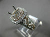 ESTATE LARGE .92CT DIAMOND 14KT WHITE & ROSE GOLD 3D SEMI MOUNT ENGAGEMENT RING
