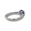 1.78CT DIAMOND & AAA SAPPHIRE 18KT WHITE GOLD 3D ROUND SOLITAIRE ENGAGEMENT RING