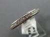 ANTIQUE 1.2CT ROUND DIAMOND 14K WHITE GOLD CLASSIC FILIGREE ETERNITY RING #17735