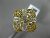 ESTATE WIDE .35CT ROUND & PRINCESS DIAMOND 14K YELLOW GOLD 3D OPEN FILIGREE RING