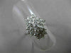 ESTATE LARGE 1.0CT ROUND DIAMOND 14KT WHITE GOLD FLOWER CLUSTER RING VVS #16302