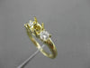 ESTATE .40CT DIAMOND 14KT YELLOW GOLD 3 STONE SEMI MOUNT ENGAGEMENT RING #21111