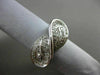 ESTATE WIDE .77CT DIAMOND 18KT WHITE GOLD 3D PAVE INFINITY LOVE KNOT BOW RING
