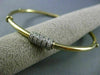 ESTATE .70CT DIAMOND 14KT WHITE & YELLOW GOLD 3D CIRCLE OF LIFE BANGLE BRACELET