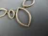 ESTATE LARGE .63CT DIAMOND 14K ROSE GOLD 3D OPEN MARQUISE SHAPE V SHAPE NECKLACE