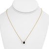 1.35CT DIAMOND & AAA RUBY 14KT YELLOW GOLD PEAR SHAPE & ROUND SOLITAIRE NECKLACE