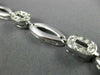 ANTIQUE 1CT ROUND DIAMOND 14K WHITE GOLD CLASSIC OVAL SATIN LINK BRACELET #11639