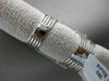 ESTATE LARGE 1.06CT DIAMOND 14KT WHITE GOLD MULTI WAVE DOUBLE CHAIN FUN RING