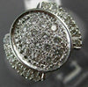 ESTATE WIDE .70CT DIAMOND 18K WHITE GOLD 3D OVAL CLUSTER COCKTAIL RING #17667