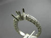 ESTATE .60CT DIAMOND PLATINUM FILIGREE DOUBLE SIDED SEMI MOUNT ENGAGEMENT RING