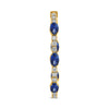 3.68CT DIAMOND & AAA SAPPHIRE 14K YELLOW GOLD OVAL & ROUND HOOP HANGING EARRINGS