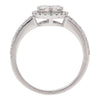 ESTATE .78CT DIAMOND 18KT WHITE GOLD CLUSTER CIRCULAR SEMI ETERNITY PROMISE RING