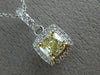 ESTATE 1.36CT WHITE & FANCY YELLOW DIAMOND 18KT 2 TONE GOLD 3D FILIGREE PENDANT