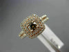 EFFY WIDE 1.0CT WHITE & CHOCOLATE FANCY DIAMOND 14KT ROSE GOLD HALO PROMISE RING