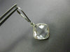 ESTATE AAA CRYSTAL 14KT WHITE GOLD 3D CUSHION CLASSIC BEZEL HANGING EARRINGS