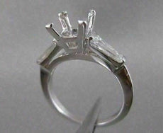 ESTATE .50CT DIAMOND 14K WHITE GOLD ENGAGEMENT RING SEMI MOUNT SETTING VVS 20004