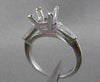ESTATE .50CT DIAMOND 14K WHITE GOLD ENGAGEMENT RING SEMI MOUNT SETTING VVS 20004