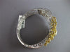 MASSIVE 13.22CT DIAMOND 14K 2 TONE GOLD 3D FLOWER CUFF COCKTAIL BANGLE BRACELET