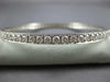 ESTATE LARGE 6.50CT DIAMOND 18KT WHITE GOLD 3D ETERNITY BANGLE CUFF BRACELET