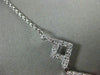 ESTATE .48CT DIAMOND 14KT WHITE GOLD 3D INTERCHANGEABLE SQUARE PENDANT NECKLACE