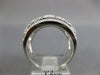 ESTATE LARGE 3.16CT DIAMOND 18K WHITE GOLD ROUND MULTI ROW ANNIVERSARY LOVE RING